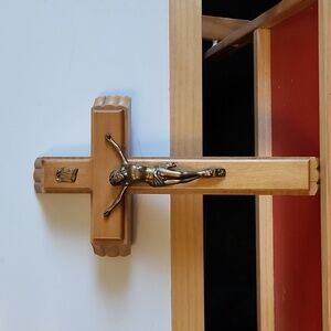 Vintage Last Rites Jesus Crucifix W Original Candles Oil & Papers